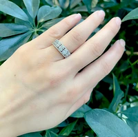14K White Gold 0.53cttw Diamond Pave Band - Size 6.5