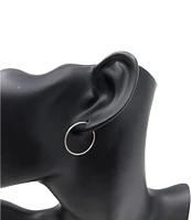925 Sterling Silver Endless Hoop Earrings 30mm