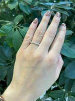 14K White Gold 0.75cttw Lab Grown Diamond Band