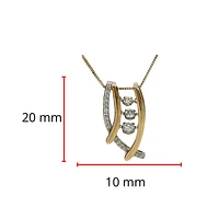 10K Yellow and White Gold 0.33cttw Diamond Pulse Necklace, 18"