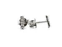 10K White Gold 0.14cttw Diamond Bar Earring