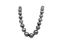 Black Tahitian Pearl Strand with 14K White Gold Pearl Clasp