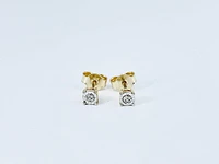 10K Yellow Gold Diamond Earring
