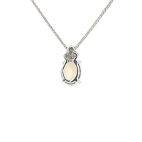 10K Gold Opal and Diamond Pendant