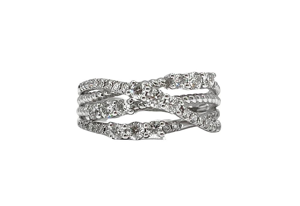 14K White Gold 0.69cttw Diamond Band - Size 6.5
