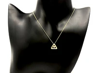 10K Yellow Gold 0.05cttw Diamond Pendant, 18"