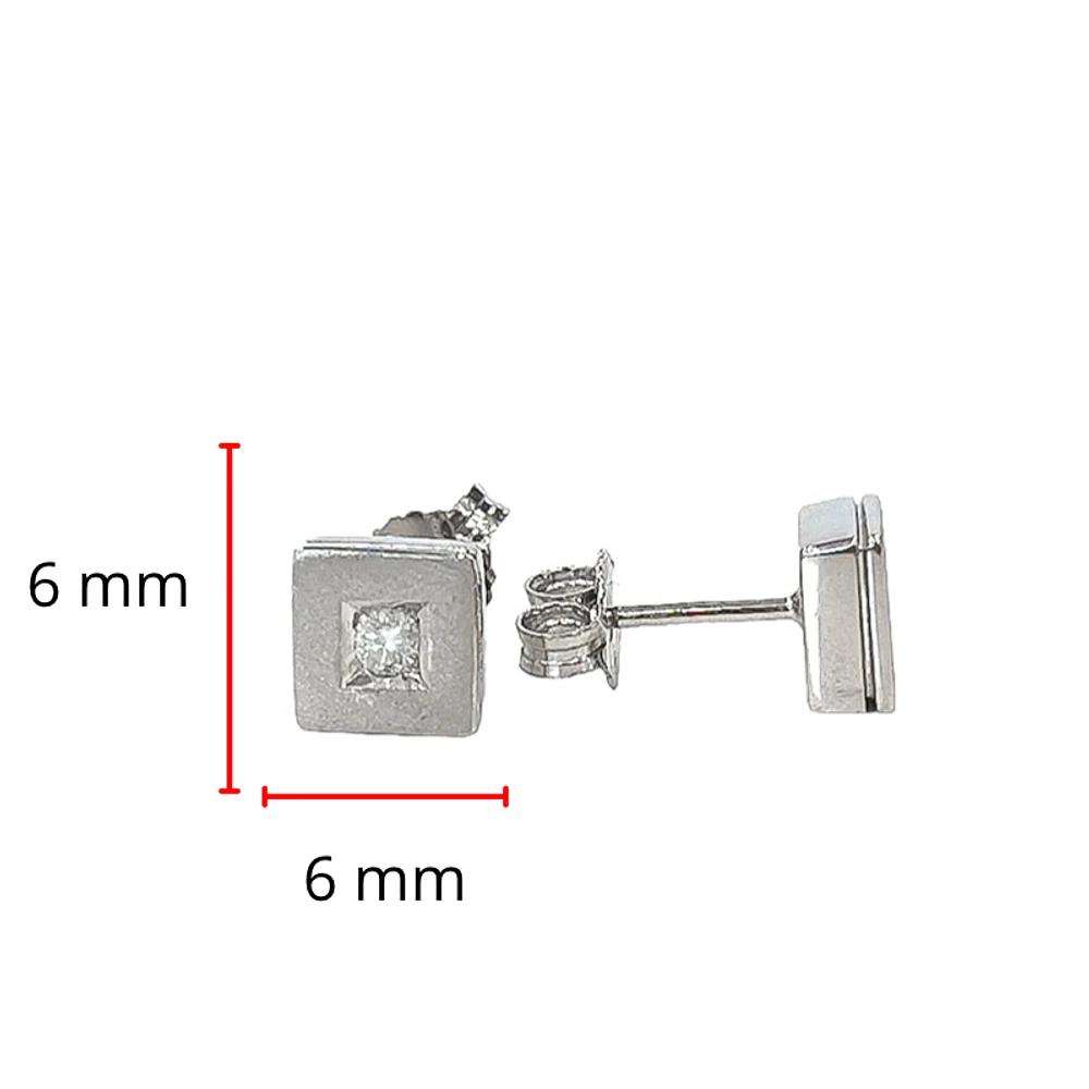10K White Gold 0.10cttw Diamond Stud Earrings