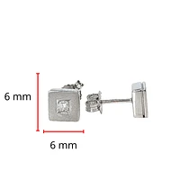 10K White Gold 0.10cttw Diamond Stud Earrings