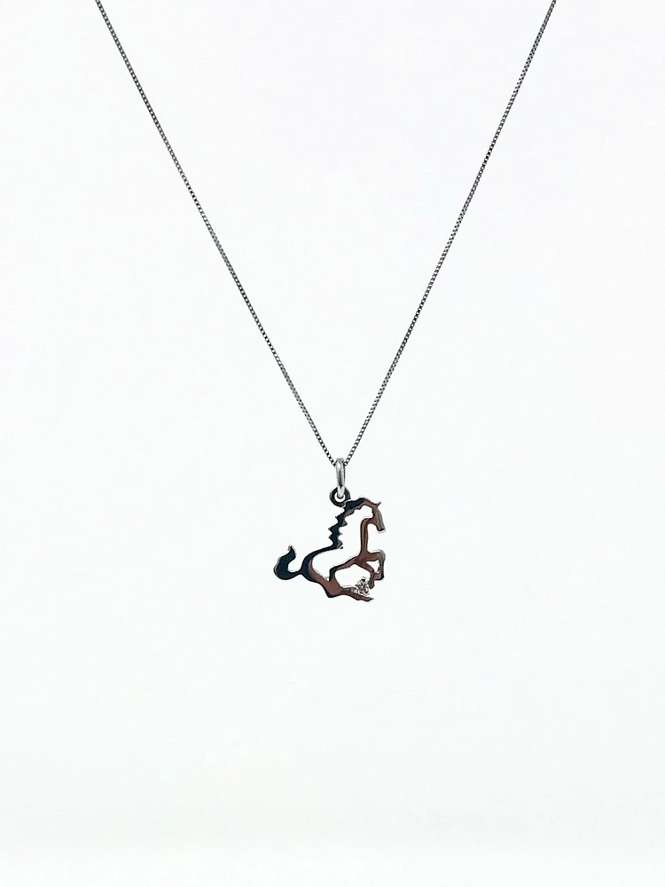 Diamond Horse Pendant
