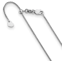 Adjustable 14K Gold Wheat Chain 16" - 30" 1.0mm