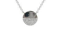 14K White Gold 0.08cttw Diamond Pendant, 18"