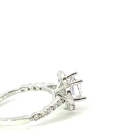 14K Round Brilliant Cut Halo Diamond Ring