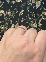 10K Rose Gold Pink Sapphire & Diamond Ring, size 5.75 - 4.5