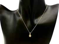 10K Yellow Gold 0.10cttw Diamond Necklace, 18"