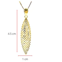 10K Yellow Gold 0.10cttw Diamond Pendant, 18"