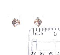 Rose Gold Pearl & Diamond Earrings