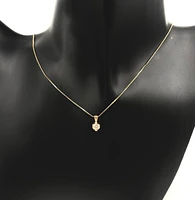 14K White Gold 0.20cttw Canadian Diamond Mezza Luna Necklace