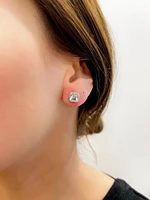 10K White Gold Aquamarine and Diamond Earrings