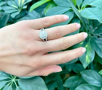 14K White Gold 1.57cttw Diamond Engagement Ring, Size 6