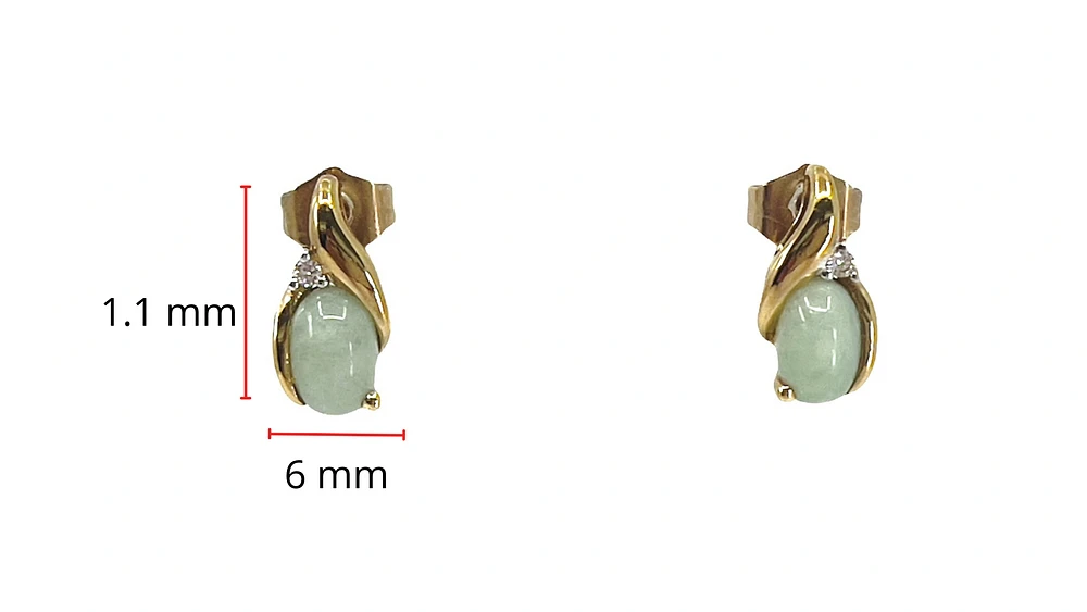 Jade And Diamond Earrings