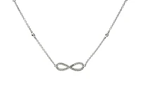14K White Gold 0.28cttw Infinity Diamond Bracelet - 7 Inches