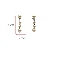 14K White Gold Cultured Pearl Dangle Earrings