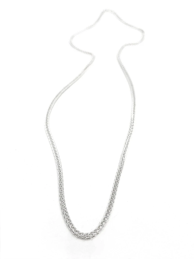 Sterling Silver Wheat Chain 24"