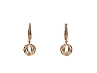 14K Rose Gold 0.124cttw Canadian Diamond Dangle Earrings
