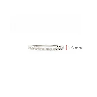 10K White Gold 0.10cttw Diamond Ring, size 6.5