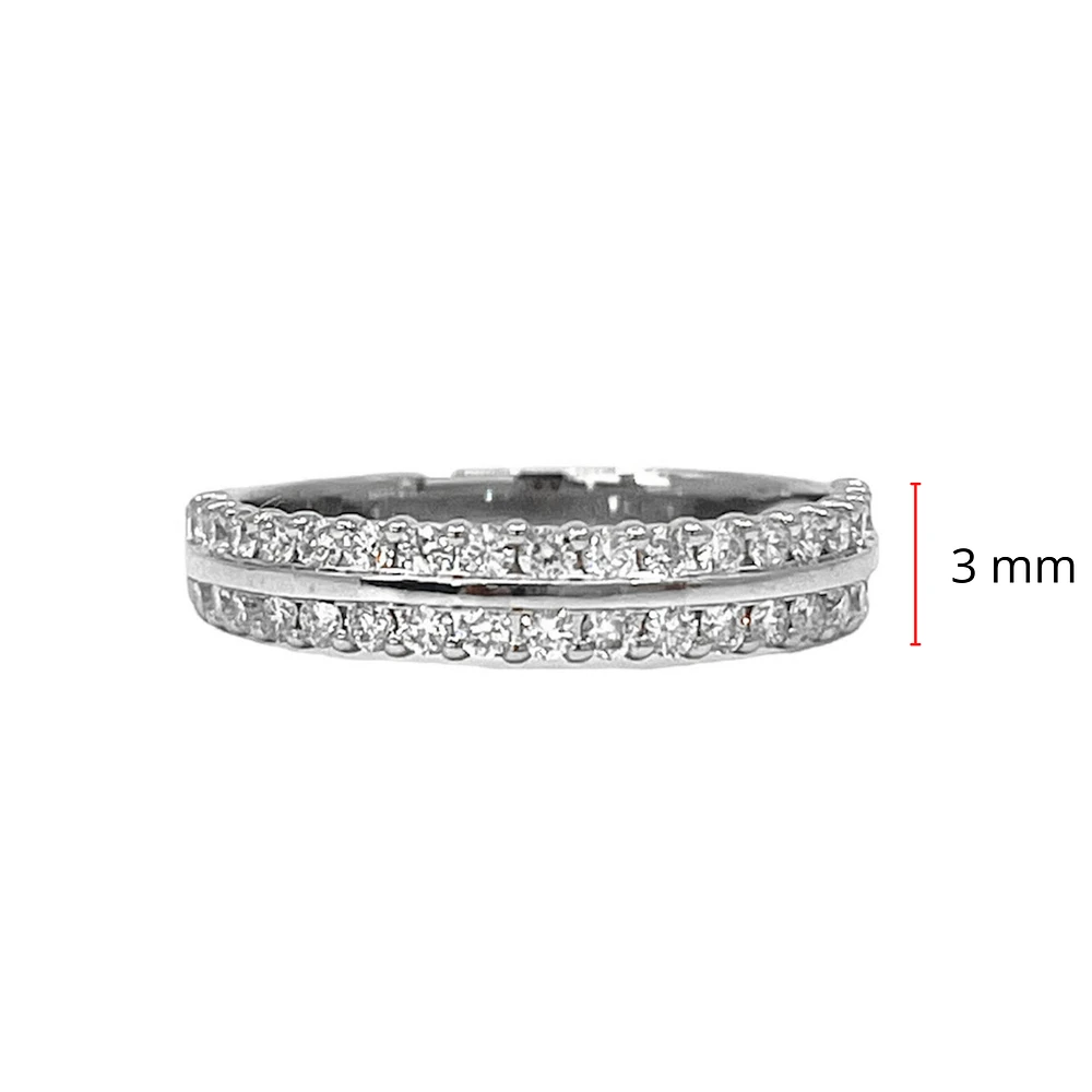 10K White  Gold 0.50cttw Diamond Ring / Band, size 6.5