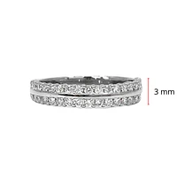10K White  Gold 0.50cttw Diamond Ring / Band, size 6.5