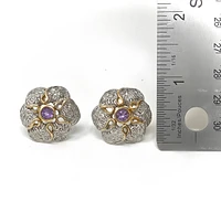 Silver and Amethyst Earrings