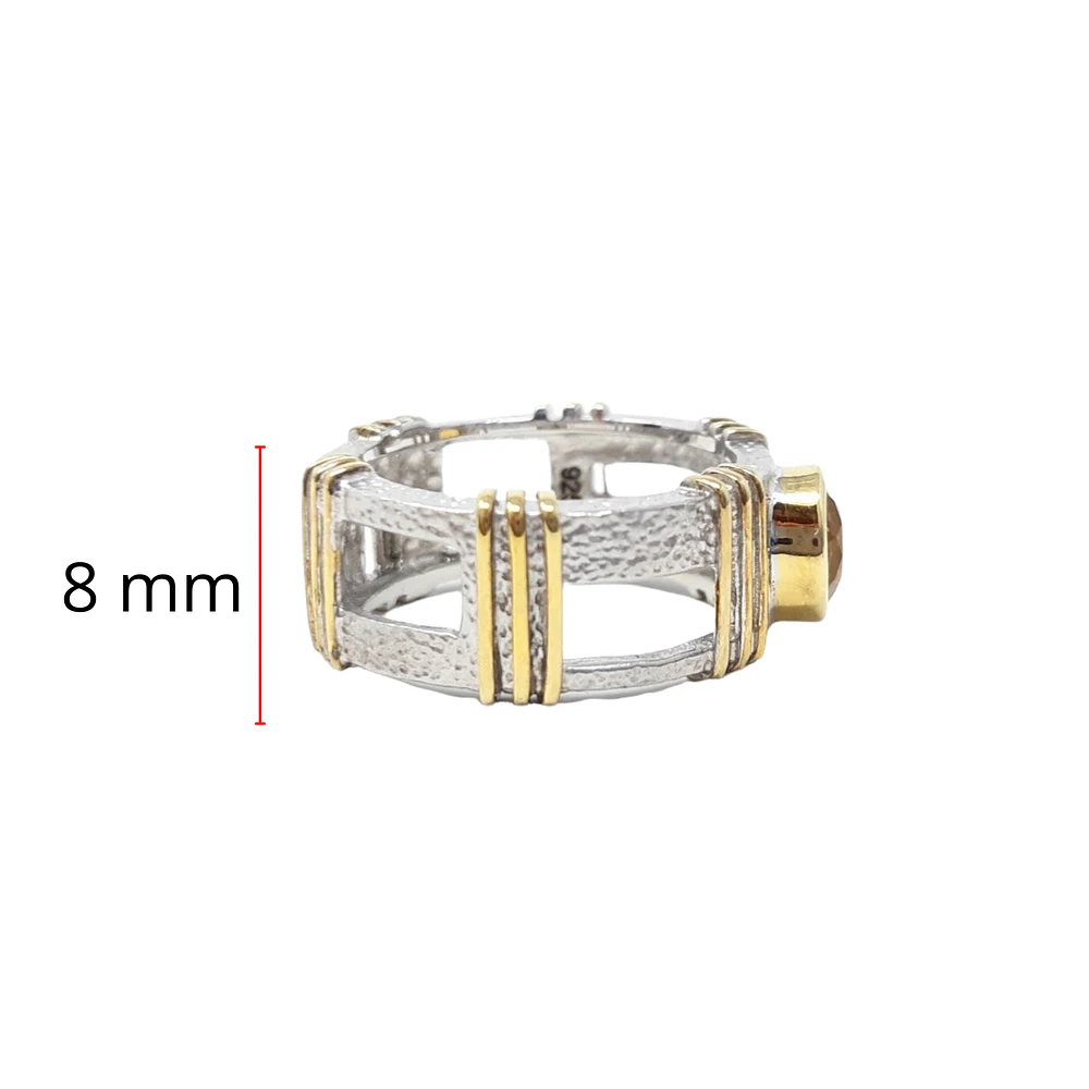 Silver and Citrine Ring