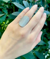 14K White Gold Pave 2.79cttw Diamond Band - Size 6.5