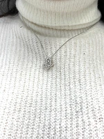 Sterling Silver 0.03cttw Diamond Butterfly Necklace, 18"