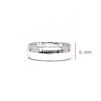 Silver 925 High Polish Plain Band 6mm