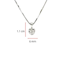 10K White Gold 0.30cttw Canadian Diamond Solitaire Pendant, 18"