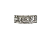 14K White Gold 0.53cttw Diamond Pave Band - Size 6.5