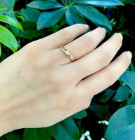 10K Rose Gold 0.10cttw Illusion Setting Diamond Engagement Ring - Size 6.5