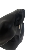 10K White Gold 19mm Earrings