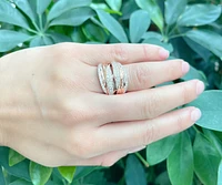10K Rose Gold Gold 1.00cttw Diamond Ring, size 7.5