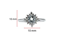 10K White Gold 0.45cttw Aquamarine and 0.176cttw Diamond Ring