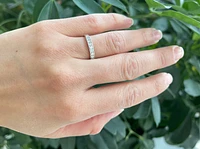 14K White Gold Diamond Channel Set Band - cttw / 4