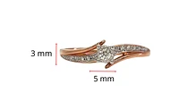 10K Rose Gold 0.10cttw Illusion Setting Diamond Engagement Ring - Size 6.5