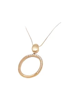 14K Rose Gold 0.19cttw Diamond Pendant, 18"