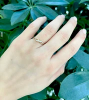 10K Yellow Gold Diamond 0.10cttw Ring, Size 6.5