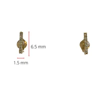 10K Yellow Gold Diamond Bar Earrings 0.072cttw