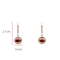 14K Rose Gold South Sea Pearl 9-10mm Earrings