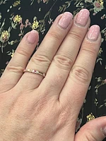 10K Rose Gold Pink Sapphire & Diamond Ring, size 5.75 - 4.5