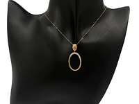 14K Rose Gold 0.19cttw Diamond Pendant, 18"